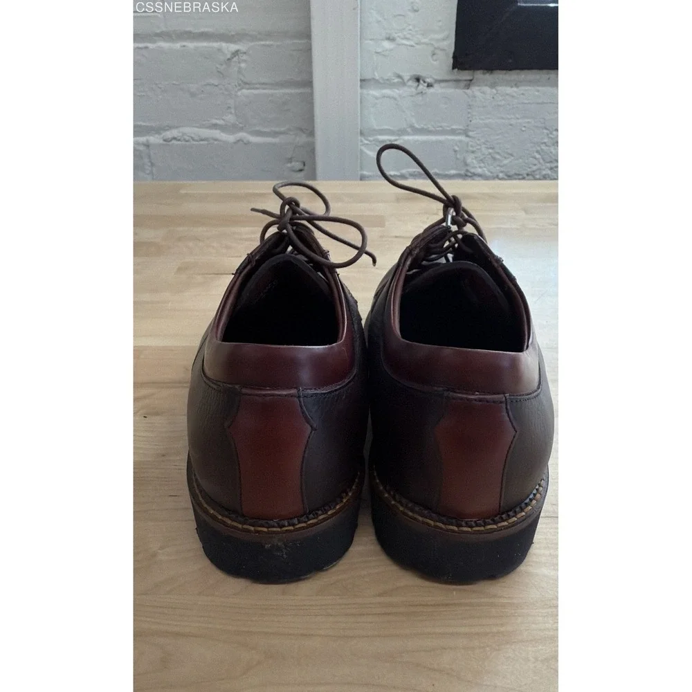 Neil M. 990002‎ Brown Burgundy Leather Derby Shoes Made in USA Men's Size 8 D